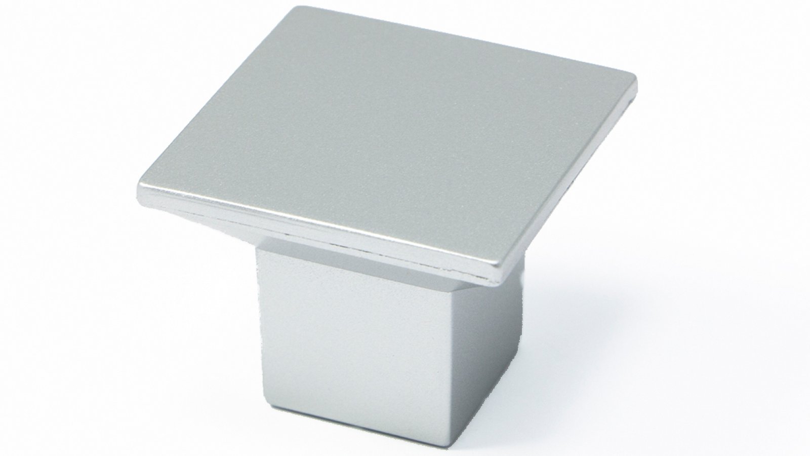 Knopf Linsengericht Kunststoff metallisiert - chrom - 36 mm lang  vor weißem Hintergrund