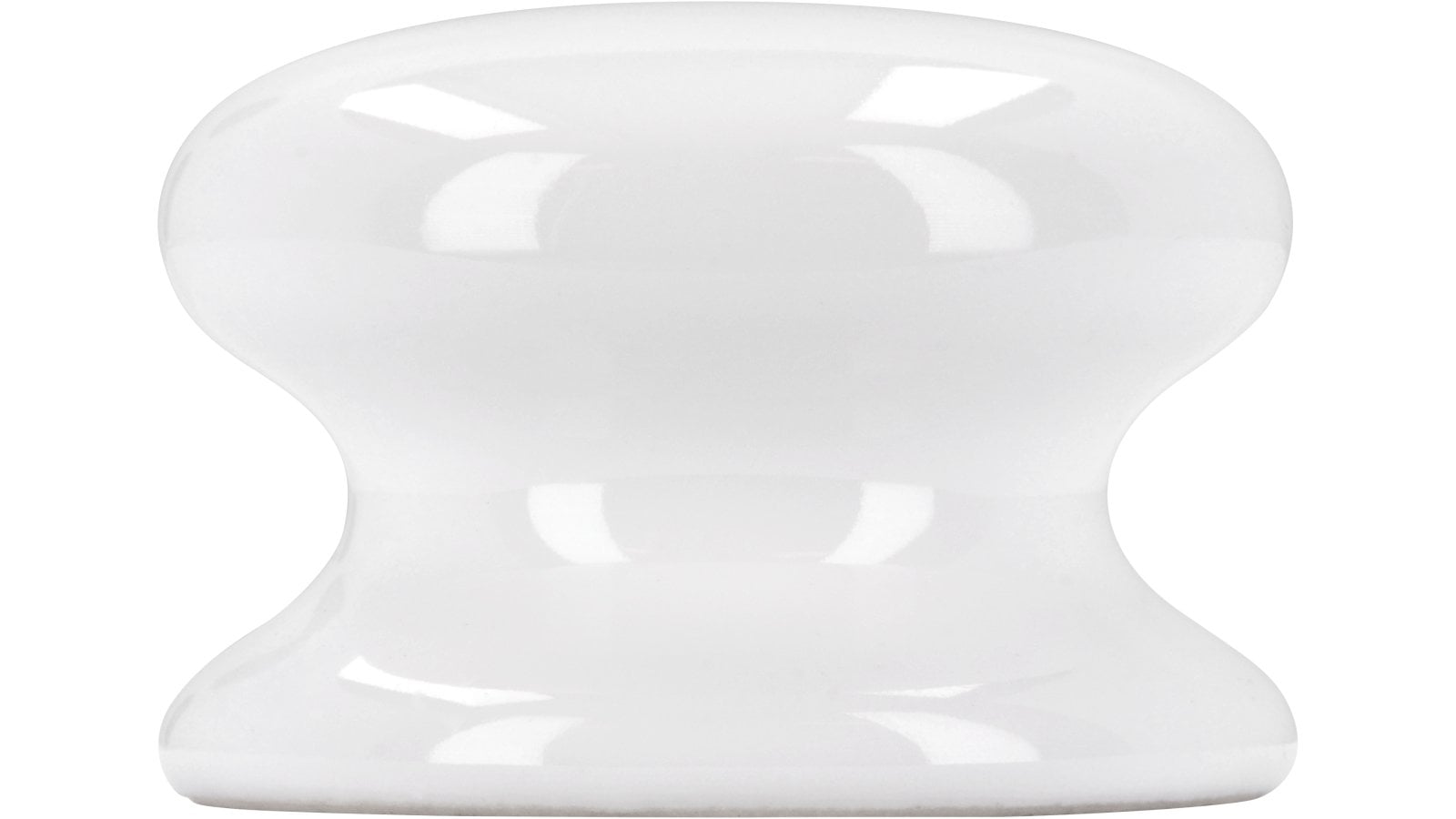 Knopf Lorch Keramik weiß - 39 mm lang  vor weißem Hintergrund