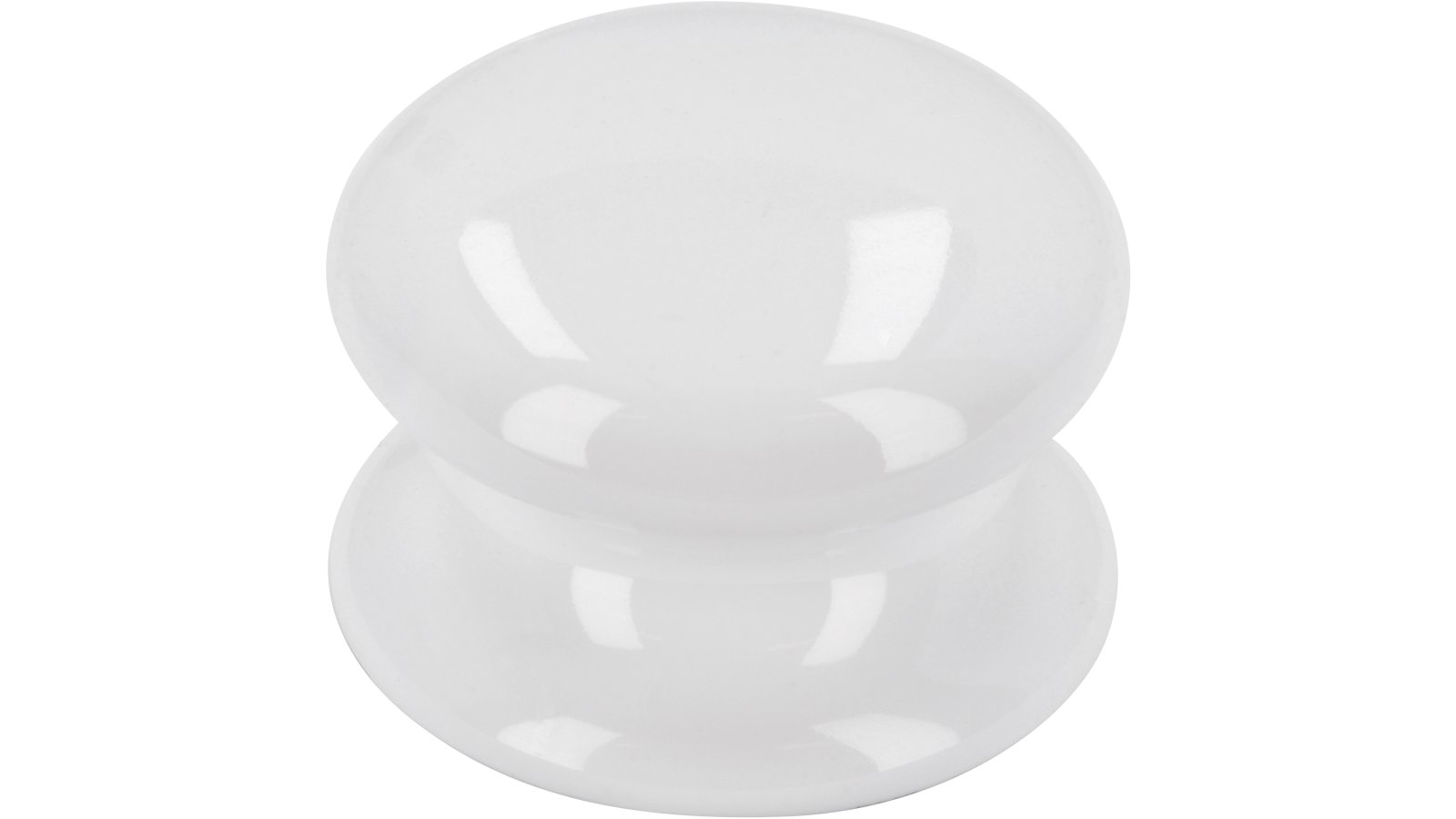 Knopf Lorch Keramik weiß - 39 mm lang  vor weißem Hintergrund