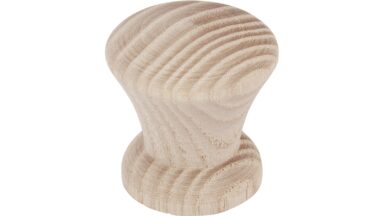 Knopf Ludwigslust Holz esche roh - 30 mm lang  vor weißem Hintergrund