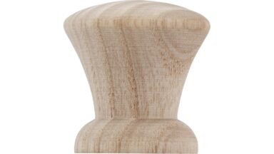 Knopf Ludwigslust Holz esche roh - 30 mm lang  vor weißem Hintergrund