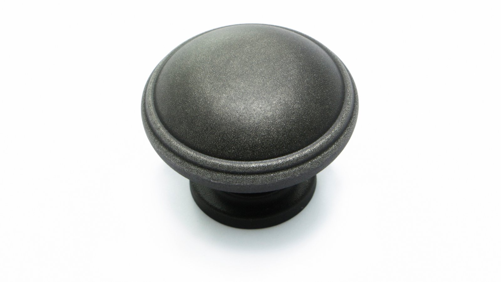 Knopf Marl Kunststoff - grau-silber - 38 mm lang  vor weißem Hintergrund