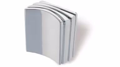 Knopf Mosbach Druckguss chrom glänzend - 26 mm lang vor weißem Hintergrund