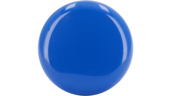 Knopf Münster Kunststoff brilliantblau - 32 mm lang  vor weißem Hintergrund