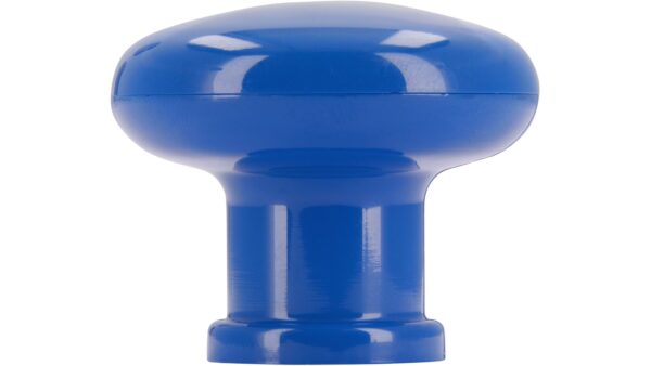 Knopf Münster Kunststoff brilliantblau - 32 mm lang  vor weißem Hintergrund