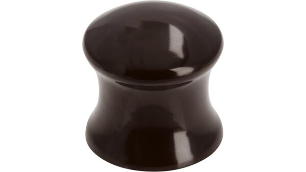 Knopf Neckargemünd Kunststoff schwarz-braun - 30 mm lang vor weißem Hintergrund