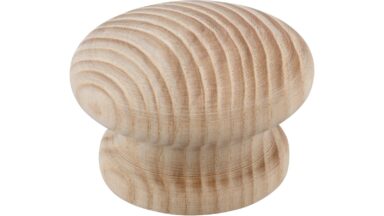 Knopf Nörvenich Holz esche roh - 44 mm lang  vor weißem Hintergrund