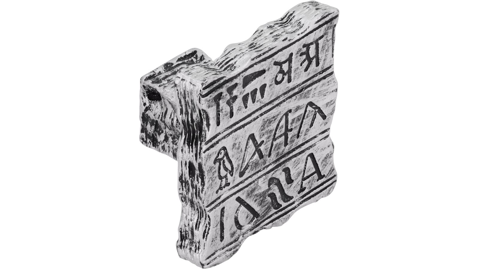 Knopf Preußisch-Oldendorf Kunststoff altsilberfarbig - 48 mm lang  vor weißem Hintergrund