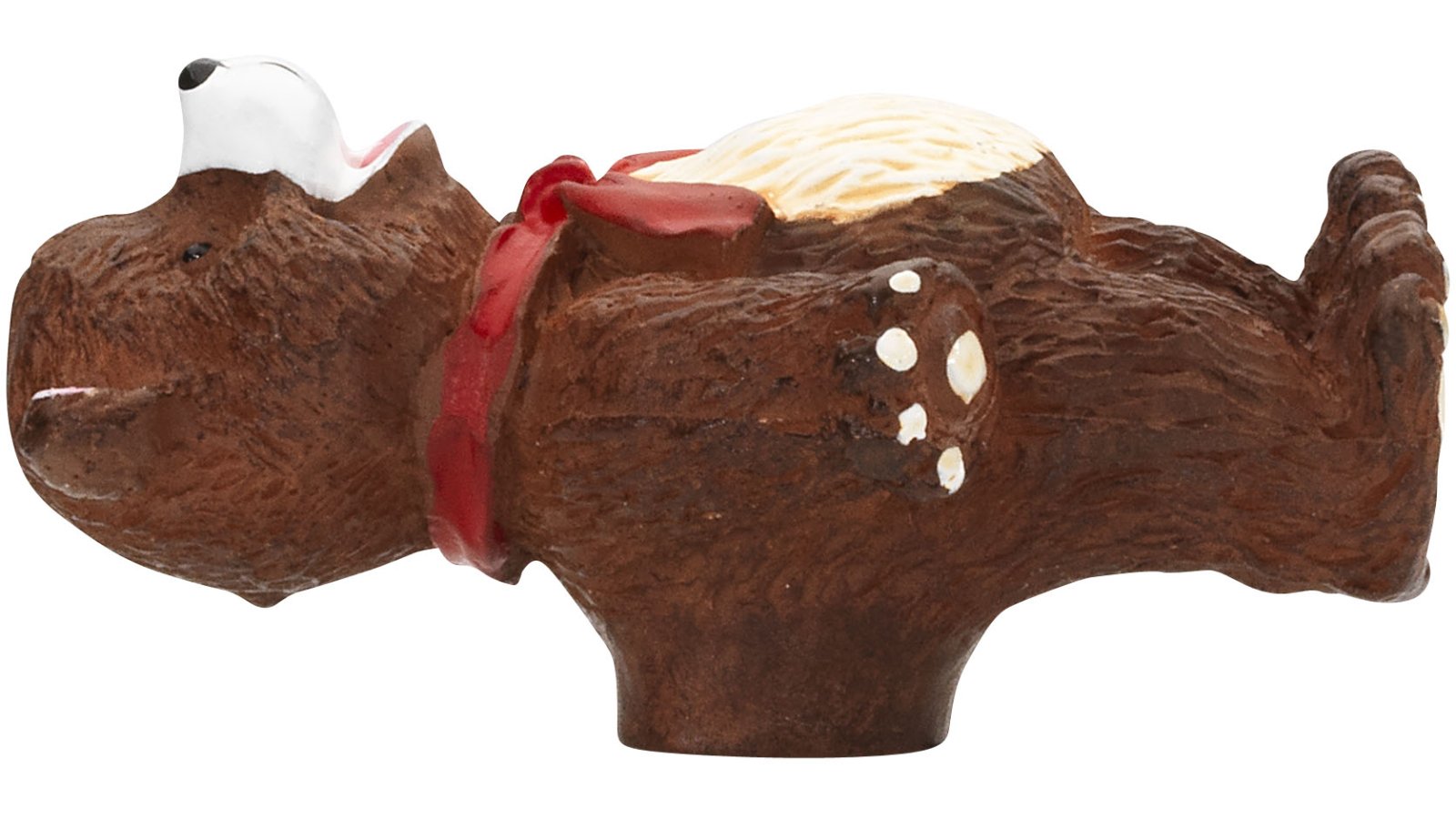 Knopf Ratzeburg Kunststoff teddy bär - 63 mm lang  vor weißem Hintergrund