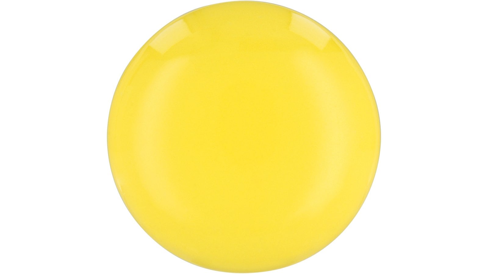 Knopf Raubling Keramik bunt schwefelgelb - 31 mm lang  vor weißem Hintergrund