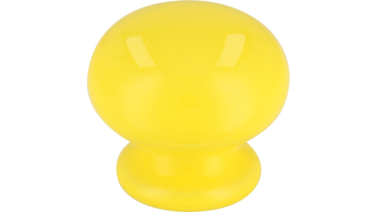 Knopf Raubling Keramik bunt schwefelgelb - 31 mm lang  vor weißem Hintergrund