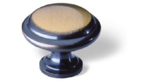 Knopf Recklinghausen Messing brüniert - 27 mm lang  vor weißem Hintergrund