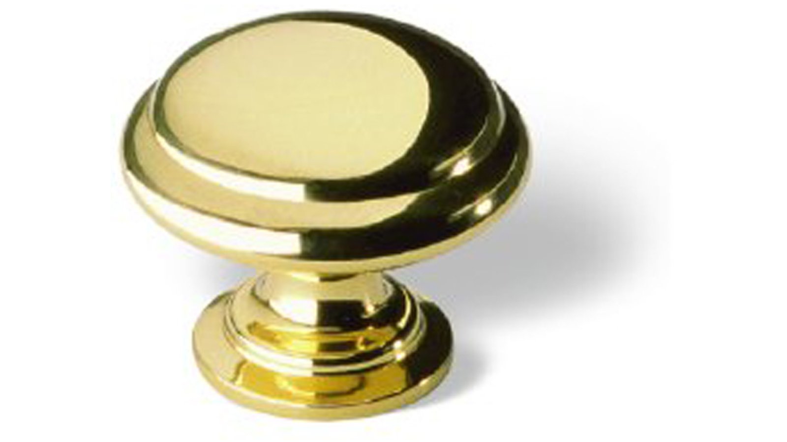 Moebelknopf-Recklinghausen-messing-Messing-laenge-24-80884 Knopf Recklinghausen Messing poliert - 24 mm lang vor weißem Hintergrund