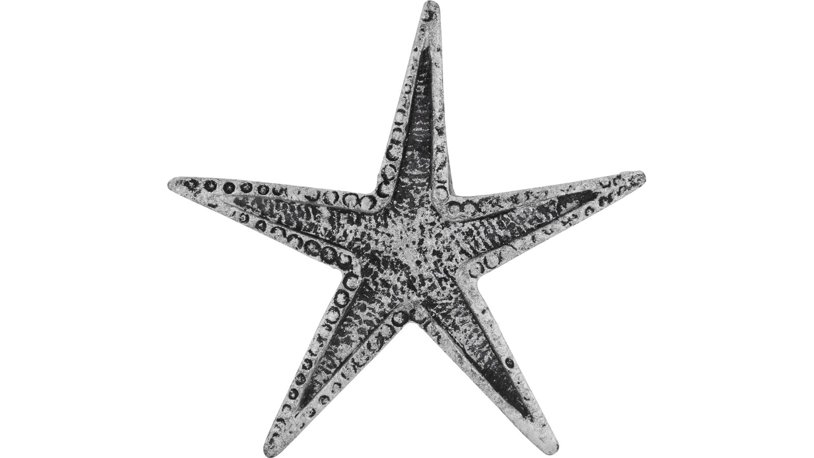 Knopf Rellingen Kunststoff altsilberfarbig - 50 mm lang  vor weißem Hintergrund