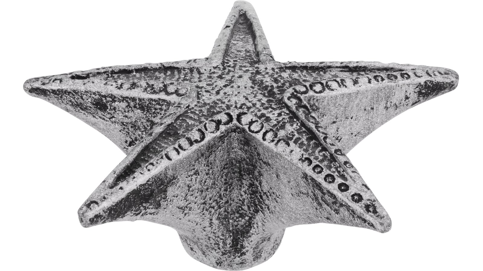 Knopf Rellingen Kunststoff altsilberfarbig - 50 mm lang  vor weißem Hintergrund