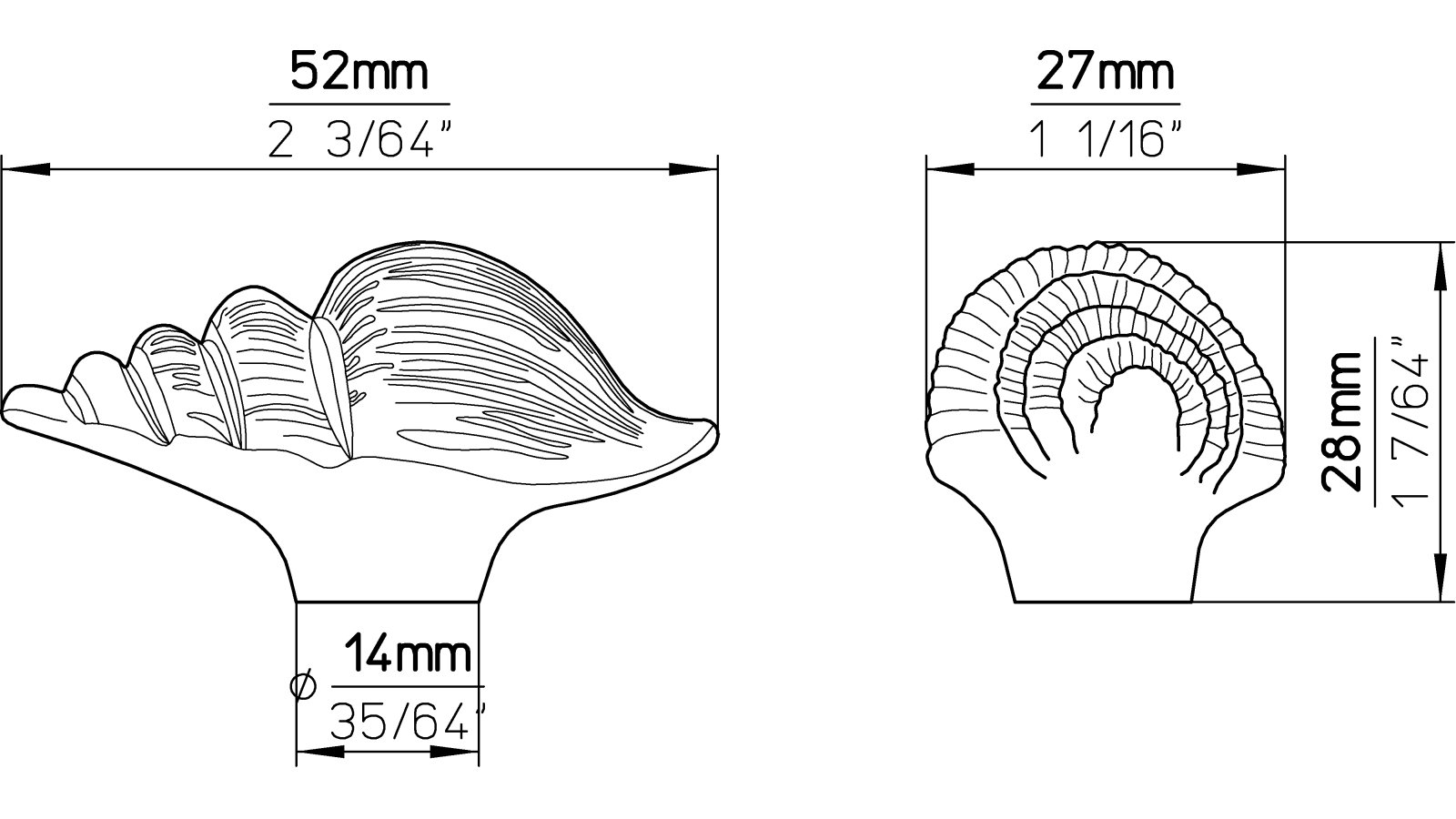 Knopf Ritterhude Kunststoff bunt - 52 mm lang  vor weißem Hintergrund