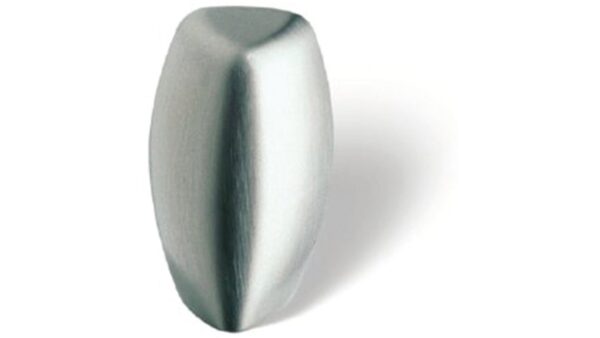 Knopf Rüsslesheim Kunststoff nickel matt gebürstet - 18 mm lang vor weißem Hintergrund