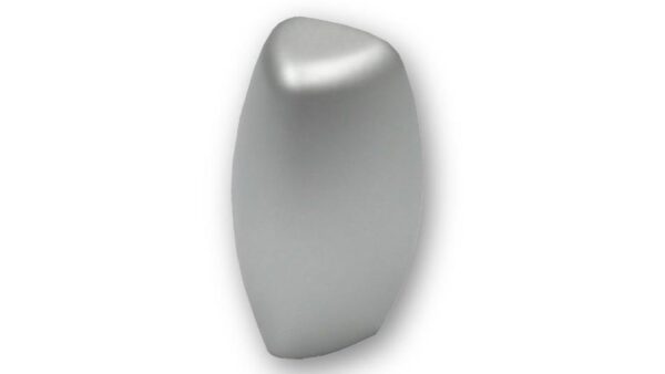 Knopf Rüsslesheim Kunststoff Vollmaterial - weißaluminium - 18 mm lang vor weißem Hintergrund