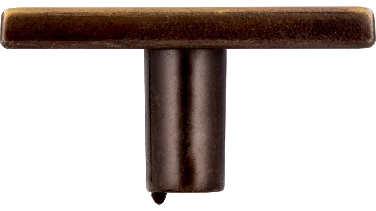 Moebelknopf-Sachsenheim-brueniert-messing-Messing-Zinkdruckguss-laenge-44-688944-stehend Knopf Sachsenheim Druckguss altmessing brüniert gebürstet - 44 mm lang vor weißem Hintergrund