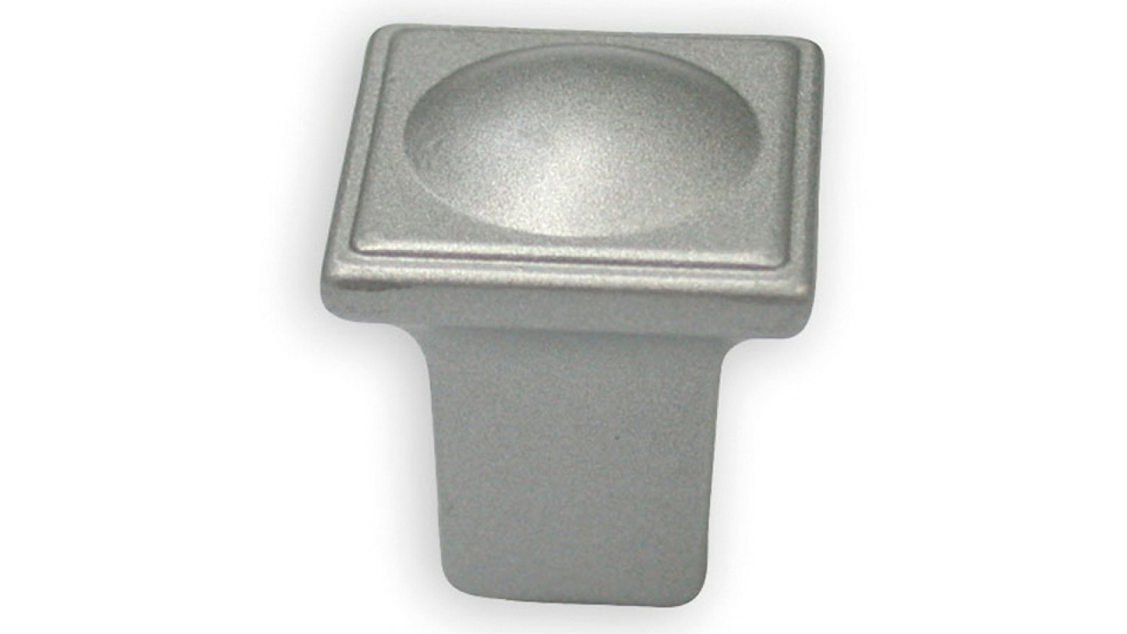 Moebelknopf-Sarstedt-alufarbig-Zinkdruckguss-laenge-20-668044 Knopf Sarstedt Druckguss alufarbig pulverbeschichtet - 20 mm lang vor weißem Hintergrund