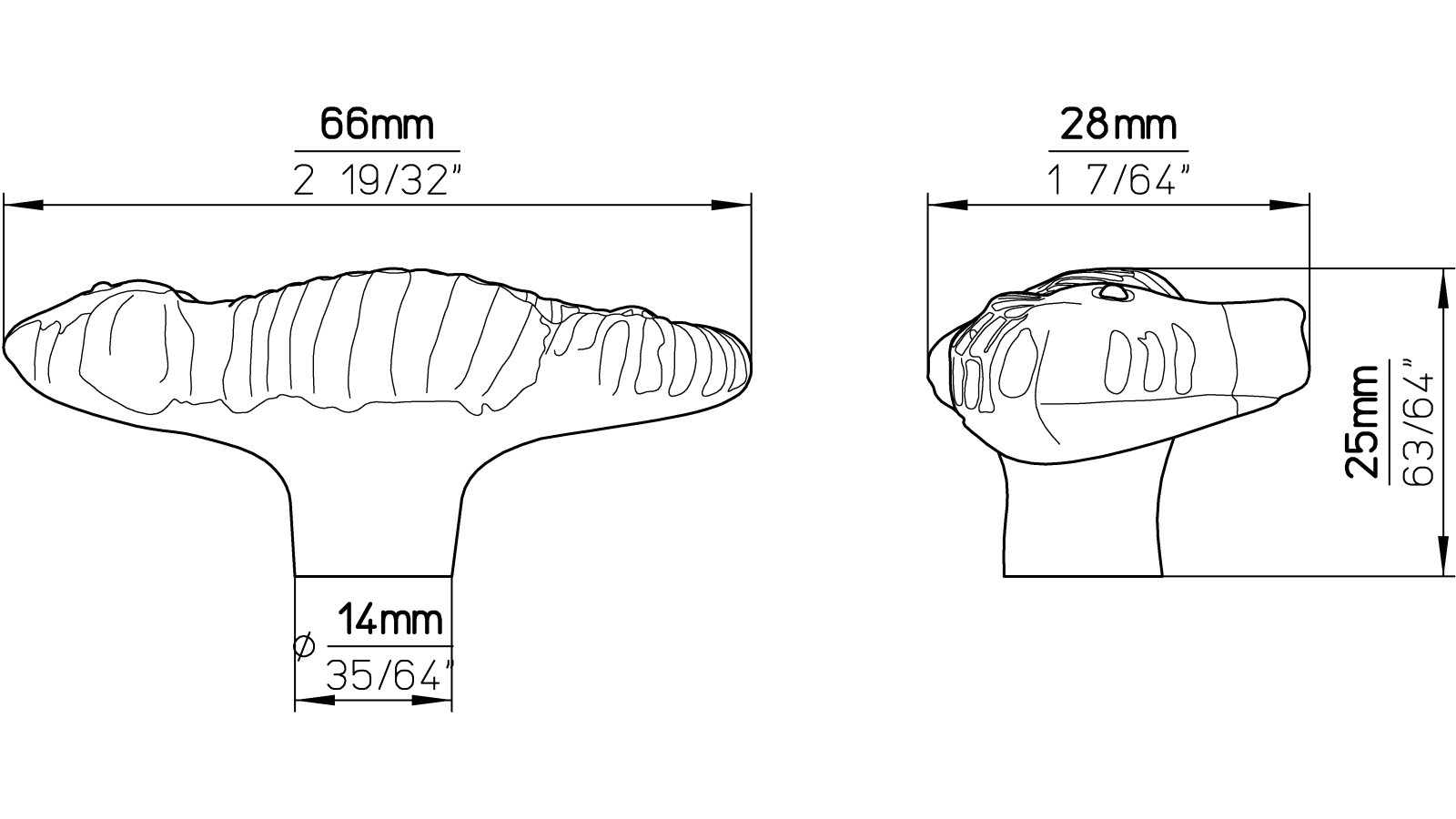 Knopf Schiffdorf Kunststoff bunt - 65 mm lang  vor weißem Hintergrund