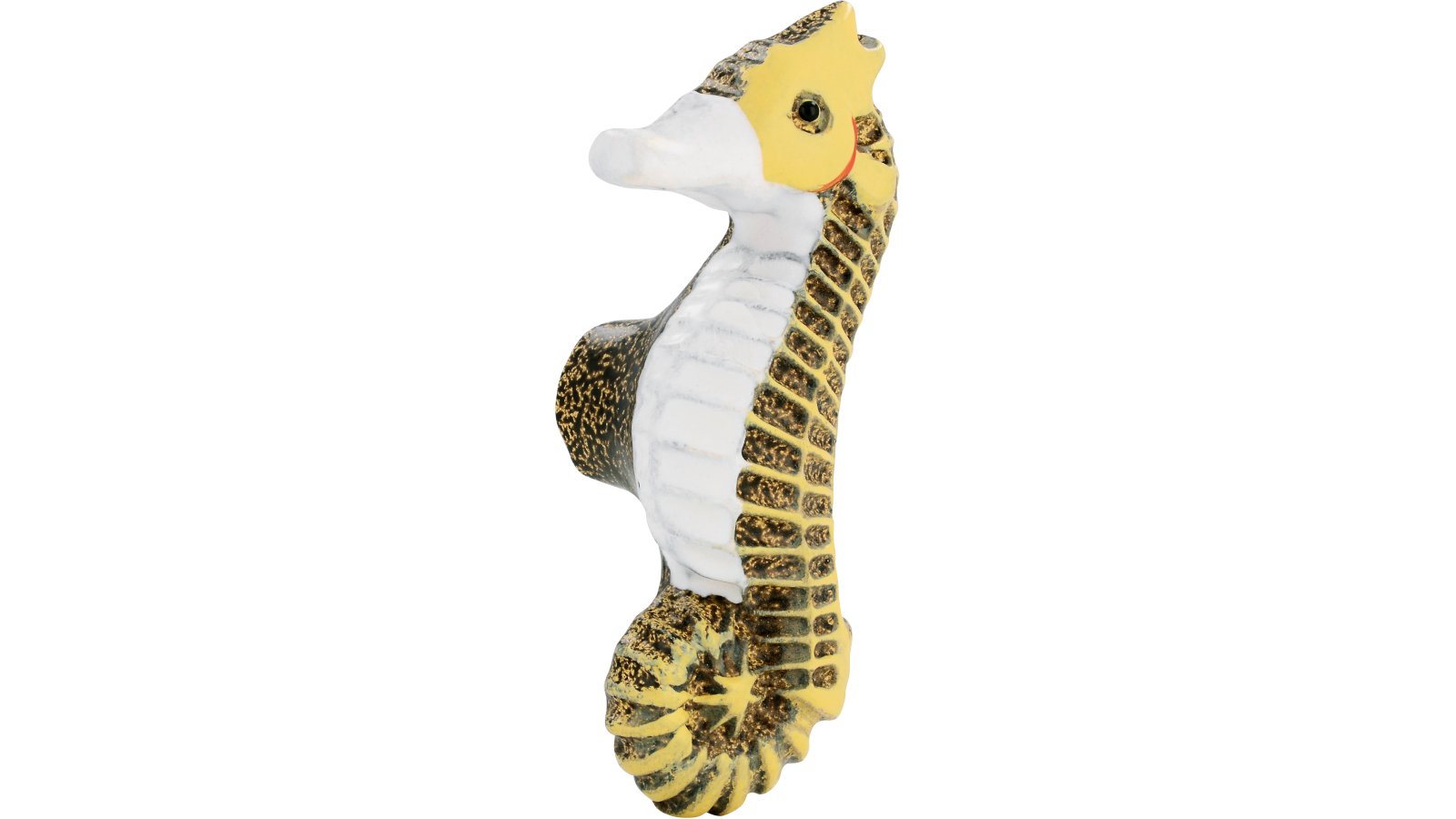 Knopf Schiffdorf Kunststoff bunt - 65 mm lang  vor weißem Hintergrund