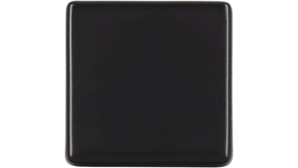 Knopf Schkopau Druckguss schwarz matt pulverbeschichtet - 20 mm lang  vor weißem Hintergrund