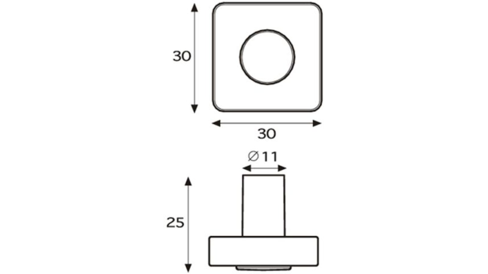 Knopf Schotten Kunststoff Glaseffekt - rot, Kunststoff metallisiert - weißaluminium - 30 mm lang  vor weißem Hintergrund