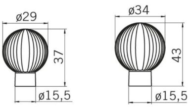 Knopf Soest Kunststoff weiß metallisiert chrom glänzend - 29 mm lang  vor weißem Hintergrund