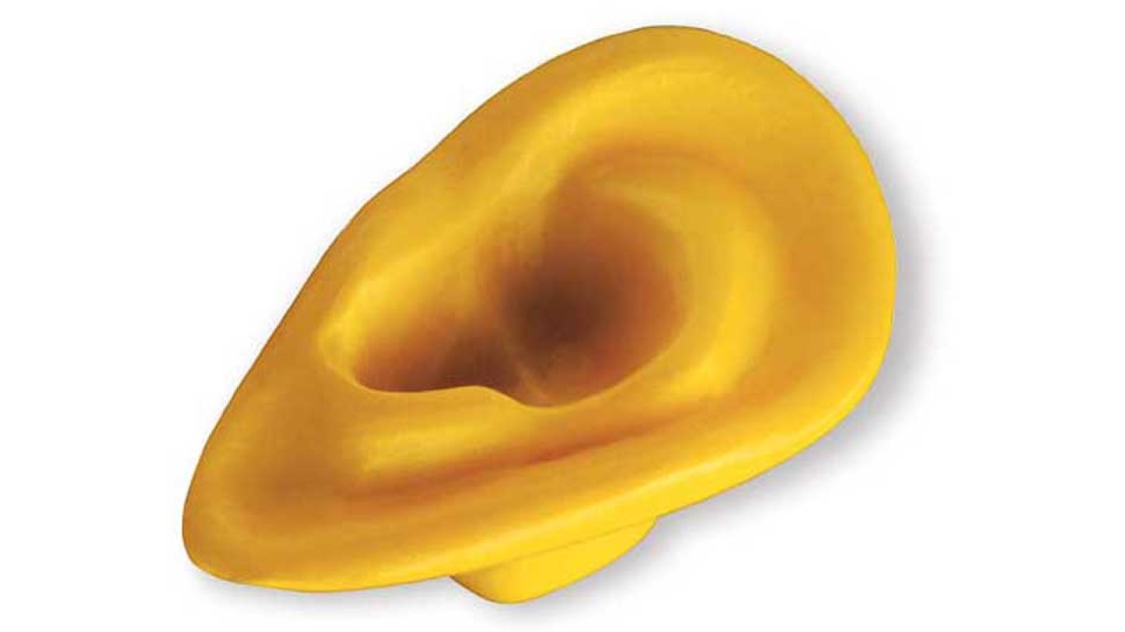 Moebelknopf-Stein-gelb-Kunststoff-Zinkdruckguss-laenge-62-604732 Knopf Stein Kunststoff zinkgelb - 62 mm lang vor weißem Hintergrund