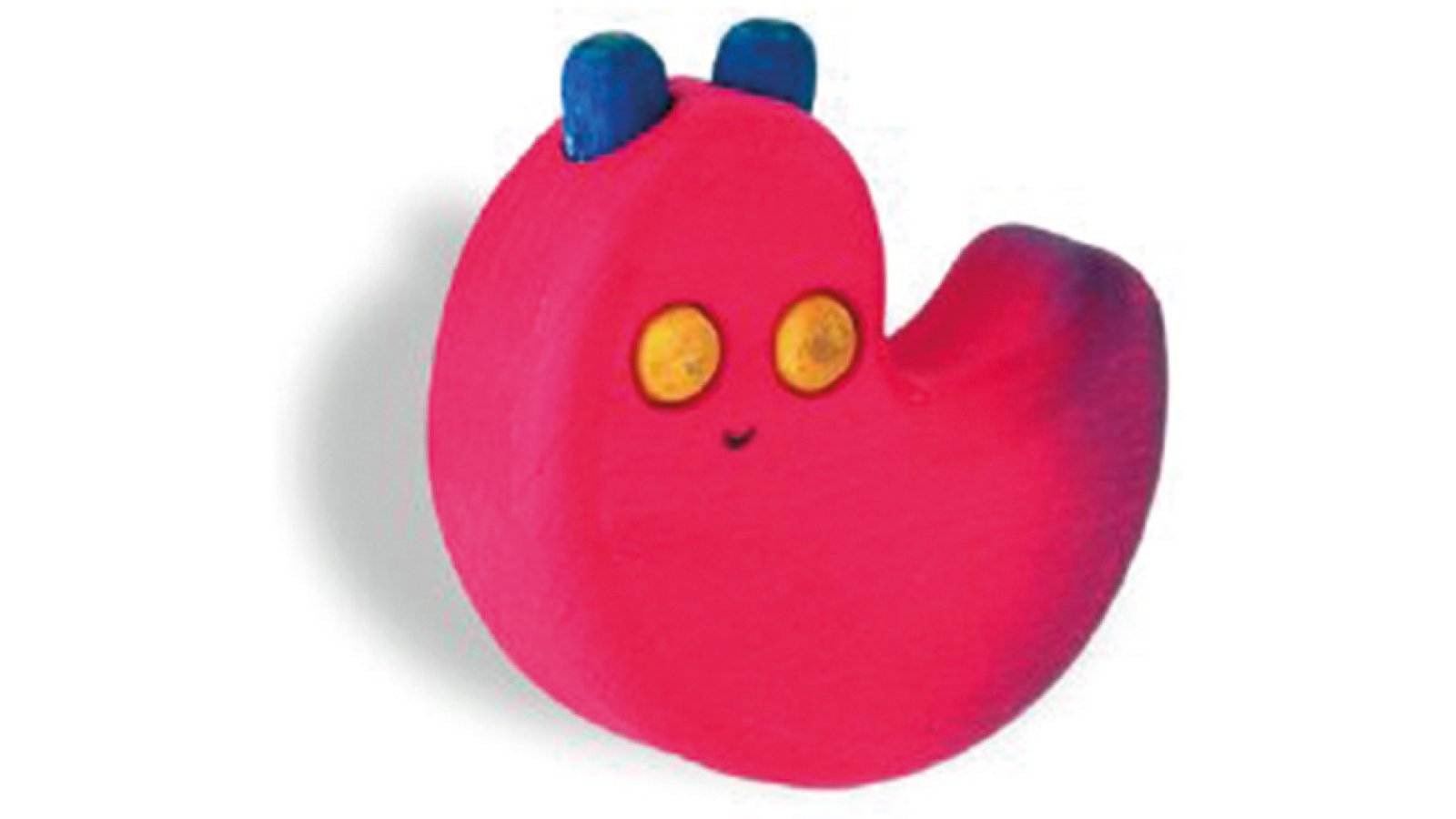 Knopf Tamm Holz bunt - 64 mm lang  vor weißem Hintergrund