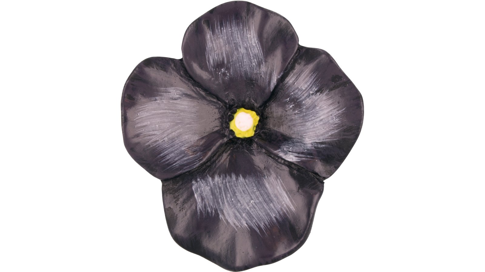 Knopf Thale Kunststoff lila - 50 mm lang  vor weißem Hintergrund