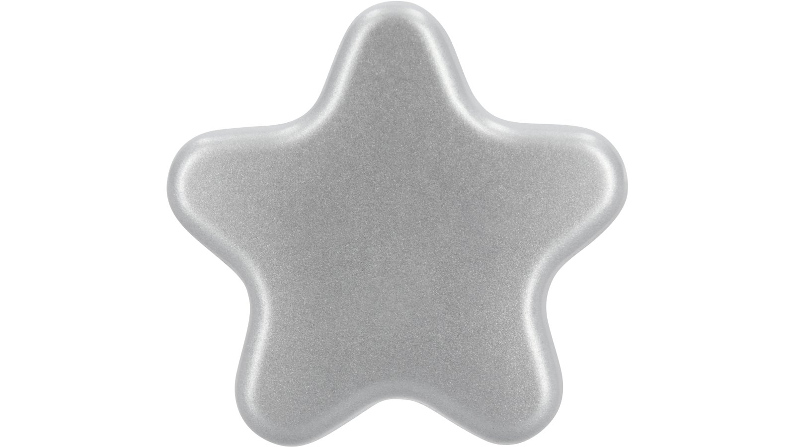 Knopf Tholey Kunststoff chrom matt 2 stück - 35 mm lang  vor weißem Hintergrund