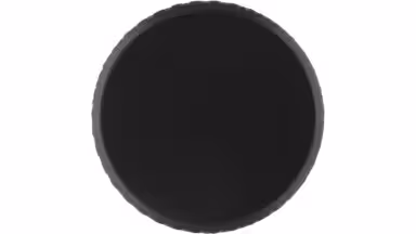 Knopf Threesixty Aluminium schwarz matt pulverbeschichtet - 16 mm lang  vor weißem Hintergrund
