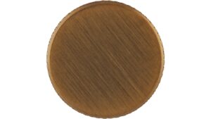 Knopf Threesixty Aluminium messing schwarz gebürstet - 24 mm lang  vor weißem Hintergrund