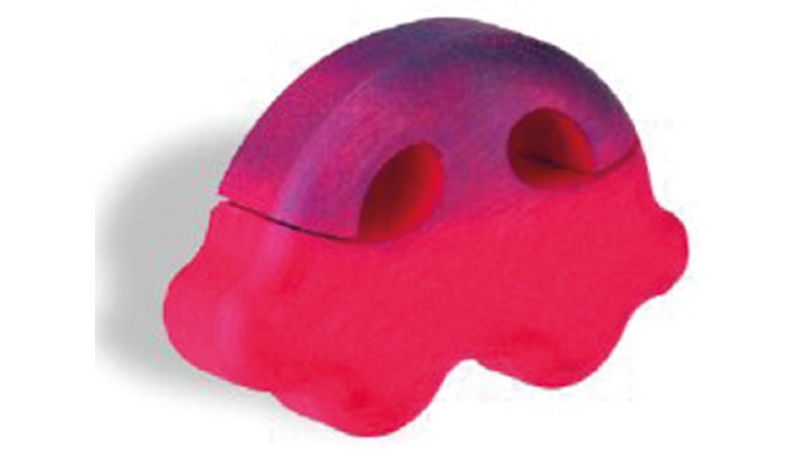 Knopf Titisee-Neustadt Holz bunt - 64 mm lang  vor weißem Hintergrund