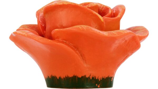 Knopf Tostedt Kunststoff orange - 49 mm lang  vor weißem Hintergrund