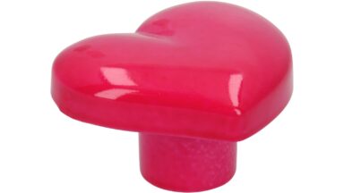 Knopf Treuchtlingen Kunststoff pink 2 stück - 36 mm lang vor weißem Hintergrund
