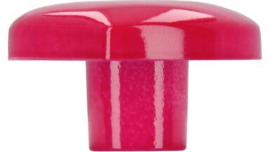Knopf Treuchtlingen Kunststoff pink 2 stück - 36 mm lang  vor weißem Hintergrund