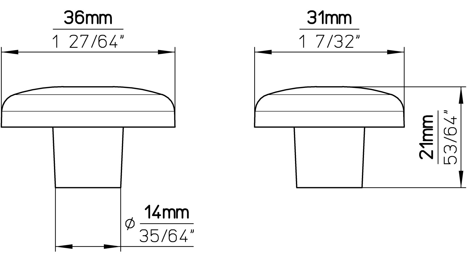 Knopf Treuchtlingen Kunststoff pink 2 stück - 36 mm lang  vor weißem Hintergrund