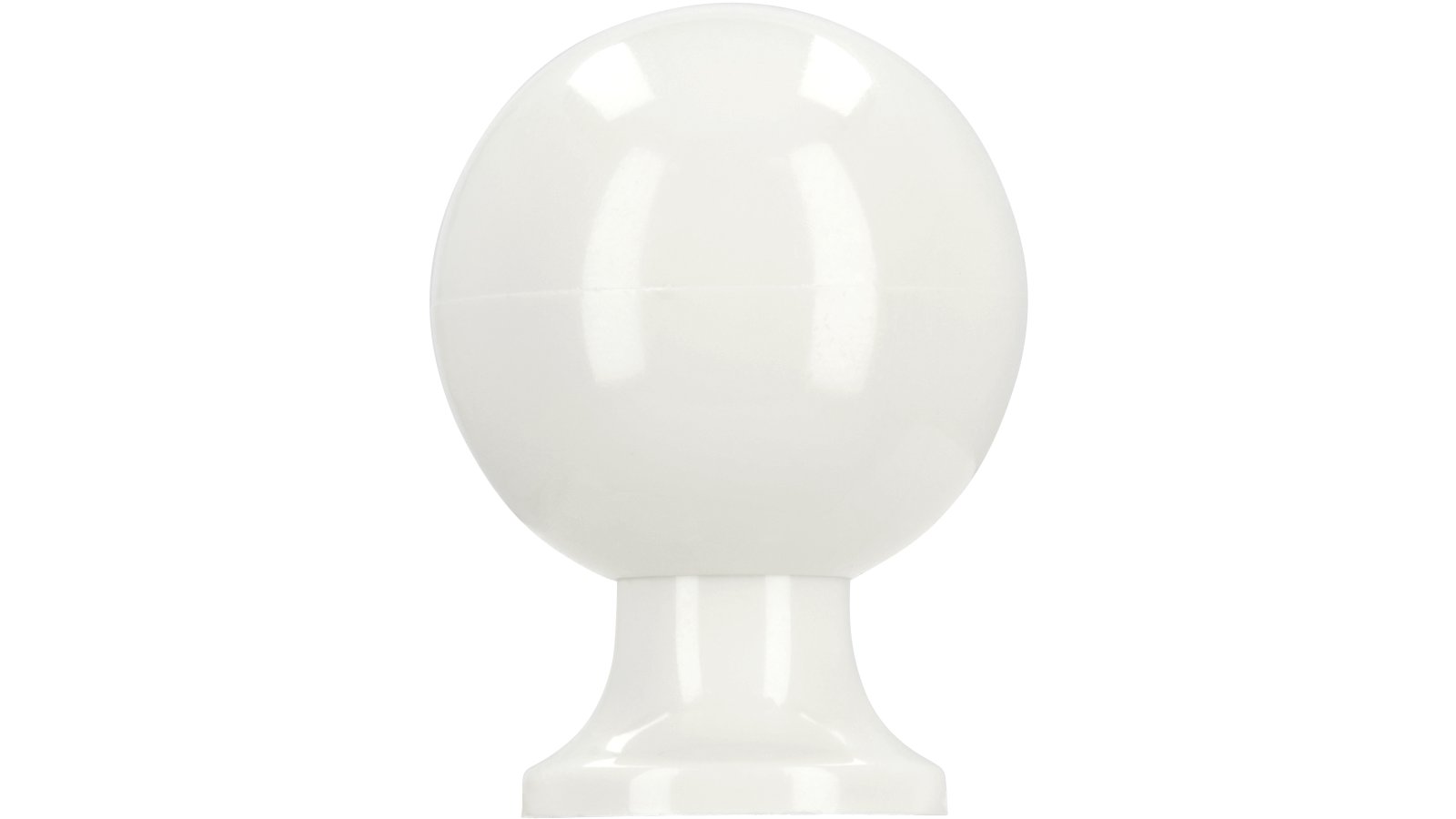 Knopf Trostberg Kunststoff weiß - 20 mm lang  vor weißem Hintergrund