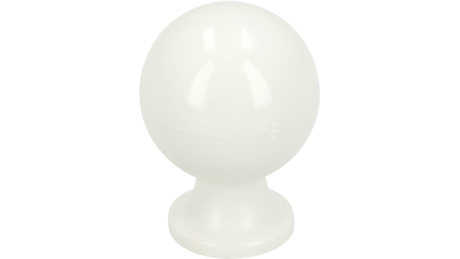 Knopf Trostberg Kunststoff weiß - 20 mm lang  vor weißem Hintergrund