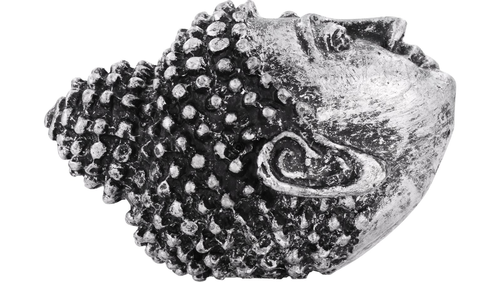 Moebelknopf-Usingen-silber-Kunststoff-laenge-74-634938-stehend Knopf Usingen Kunststoff altsilberfarbig - 74 mm lang vor weißem Hintergrund