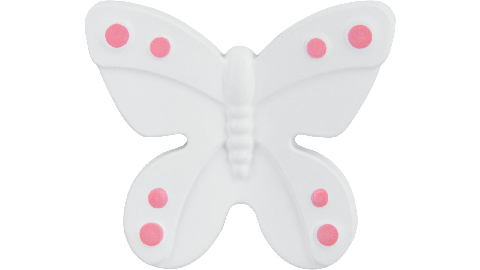 Moebelknopf-Wadersloh-weiss-pink-Kunststoff-laenge-40-661162-front Knopf Wadersloh Kunststoff weiß-pink - 40 mm lang vor weißem Hintergrund