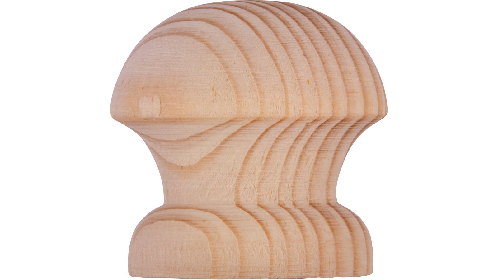 Knopf Walldürn Holz fichte roh - 34 mm lang  vor weißem Hintergrund