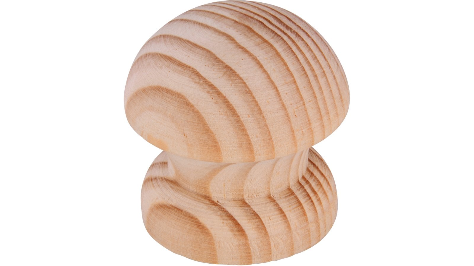 Knopf Walldürn Holz fichte roh - 34 mm lang  vor weißem Hintergrund