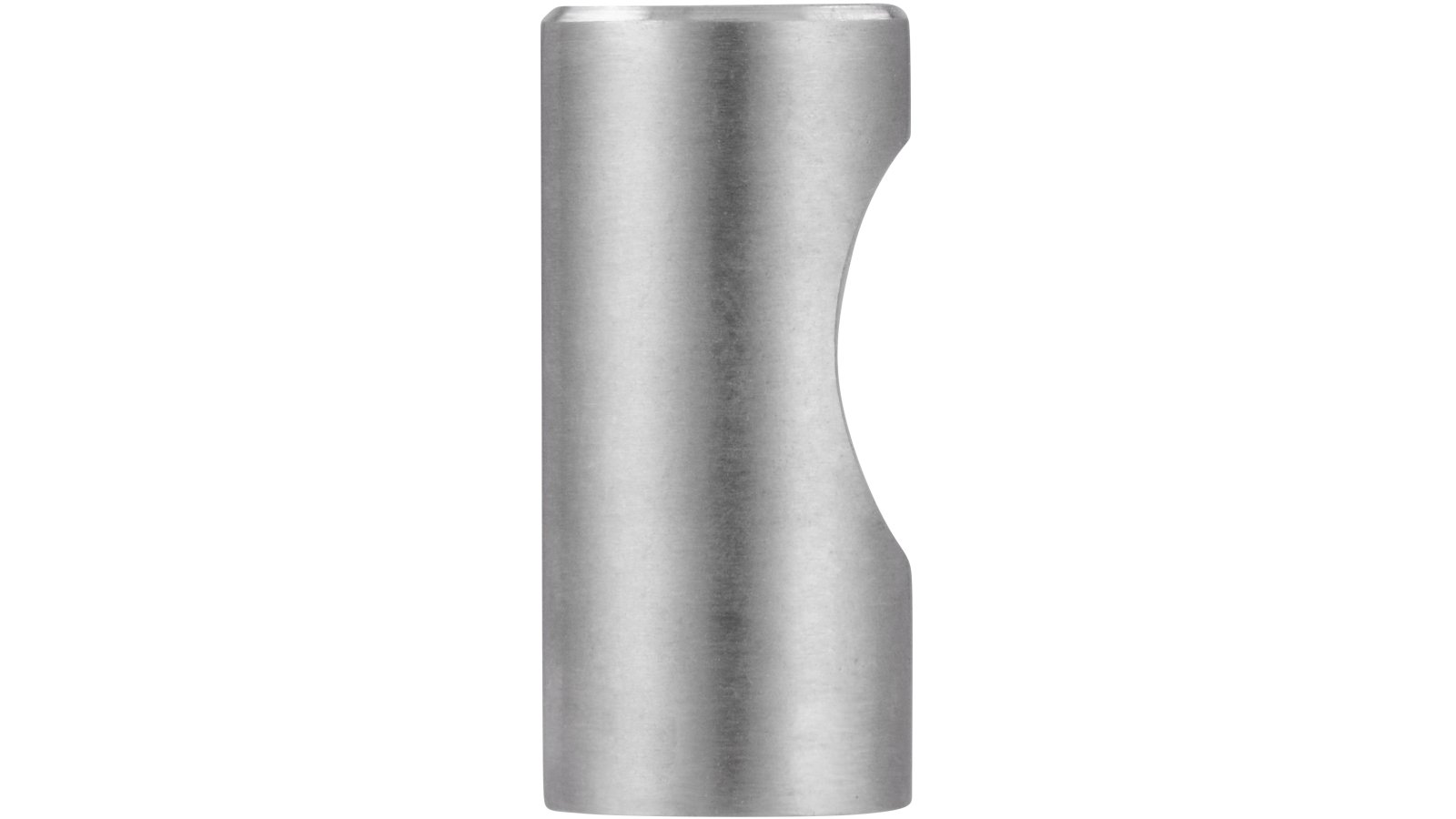 Moebelknopf-Warburg-edelstahlfarbig-Edelstahl-Stahl-laenge-10-762250-stehend Knopf Warburg Edelstahl fein geschliffen - 10 mm lang vor weißem Hintergrund