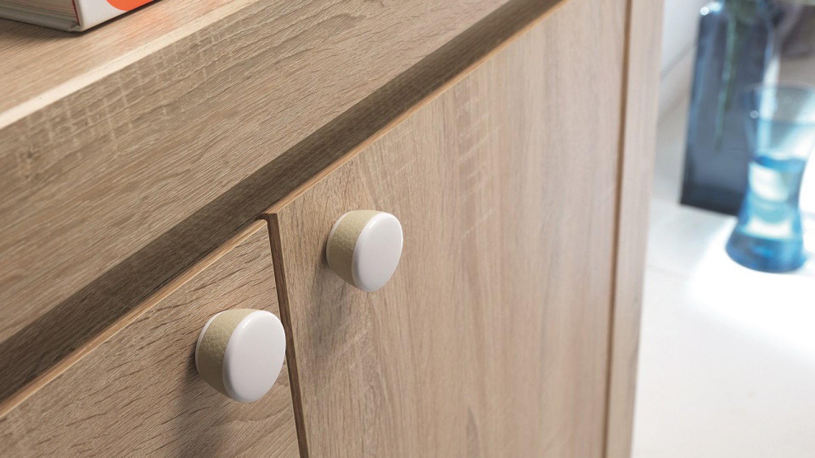 Moebelknopf-Weingarten-braun-kupfer-Kunststoff-Leder-laenge-40-45420-anwendung Knopf Weingarten Lederstruktur - braun, Kunststoff metallisiert - kupfer - 40 mm lang vor weißem Hintergrund