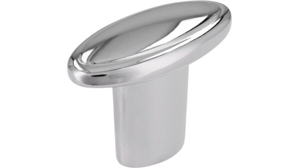 Knopf Wenden Druckguss chrom glänzend - 35 mm lang  vor weißem Hintergrund
