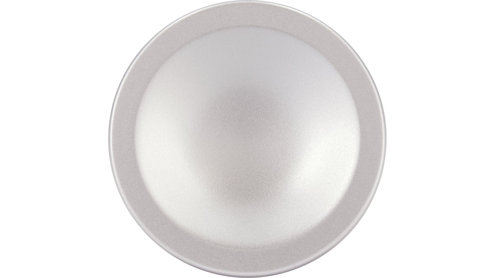 Knopf Werlte Kunststoff metallisiert chrom - 36 mm lang  vor weißem Hintergrund